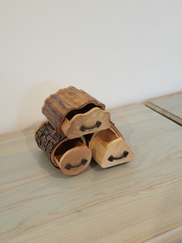 Handmade out of three firewood logs