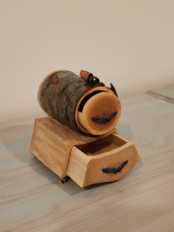 Handmade firewood log box